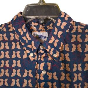VTG Reyn Spooner Popover Hawaiian Shirt Mens XL Butterfly Egyptian Cotton USA